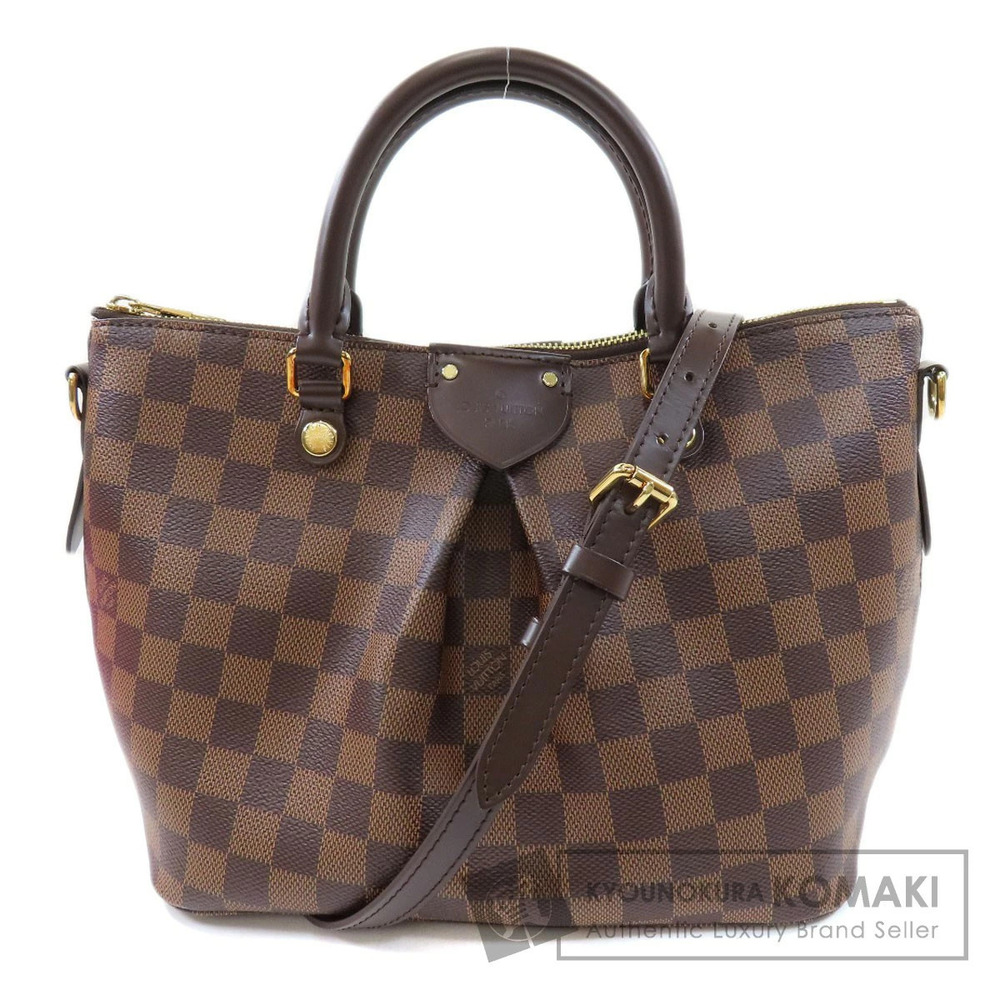 Louis Vuitton Siena Damier Ebene Brown Handbag Canvas